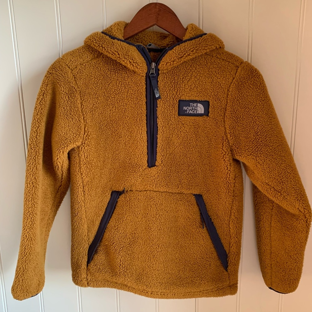 The North Face fleece pullover jacket.